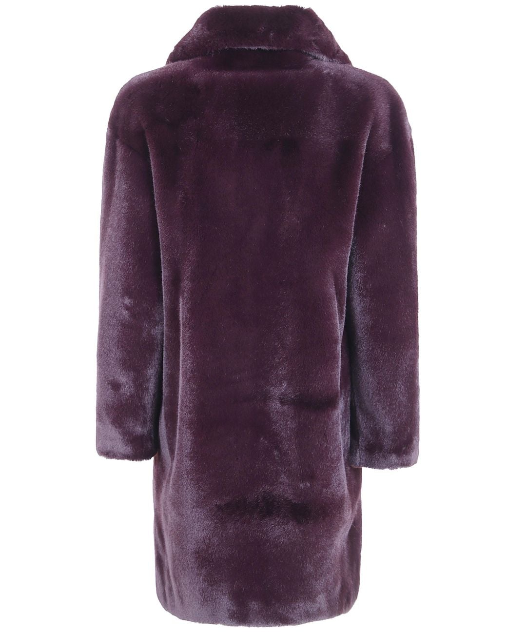 Stand Studio Purple "Camille" Cocoon Soft Teddy Coat