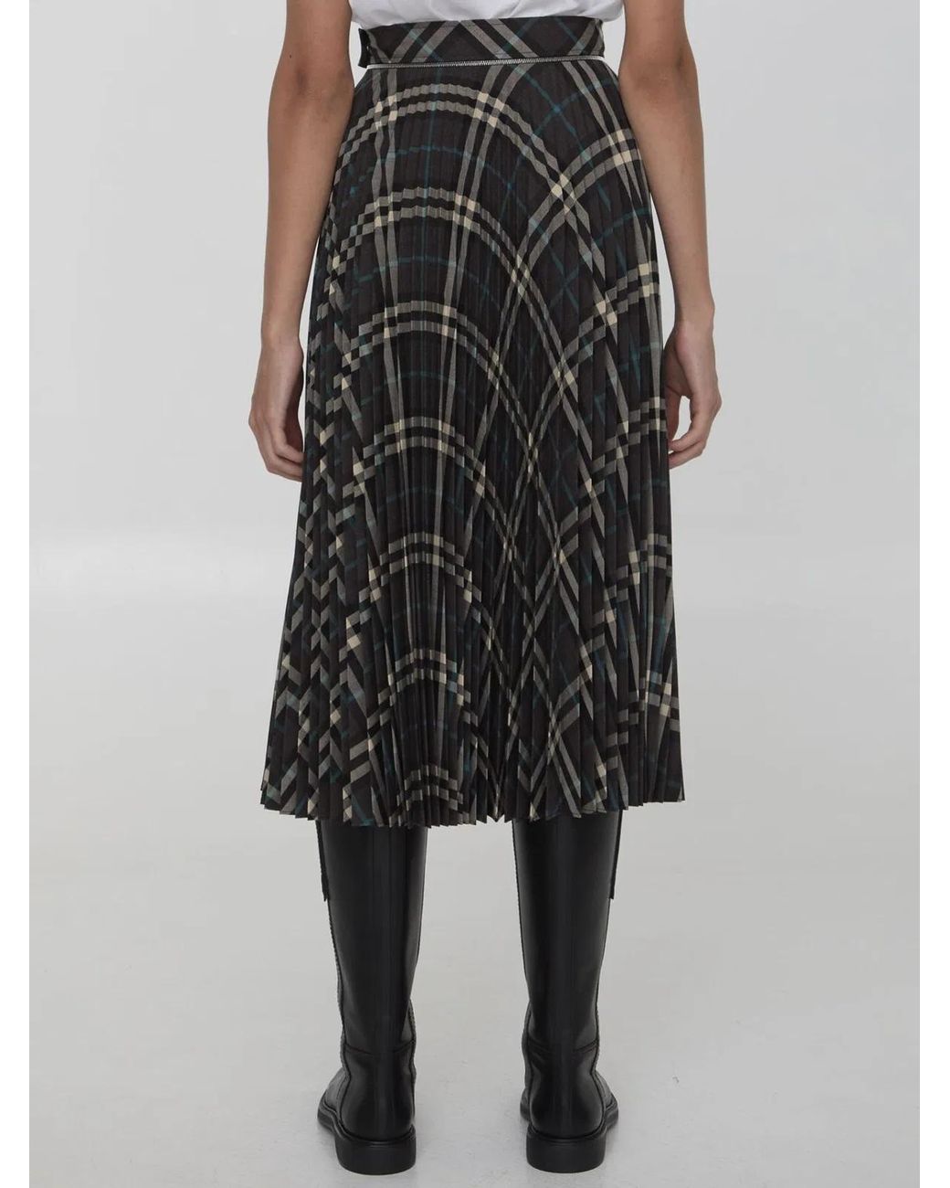 Burberry Black Squared Skirt