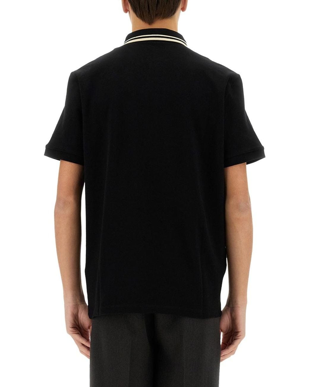 Valentino Black Piquet Polo for men