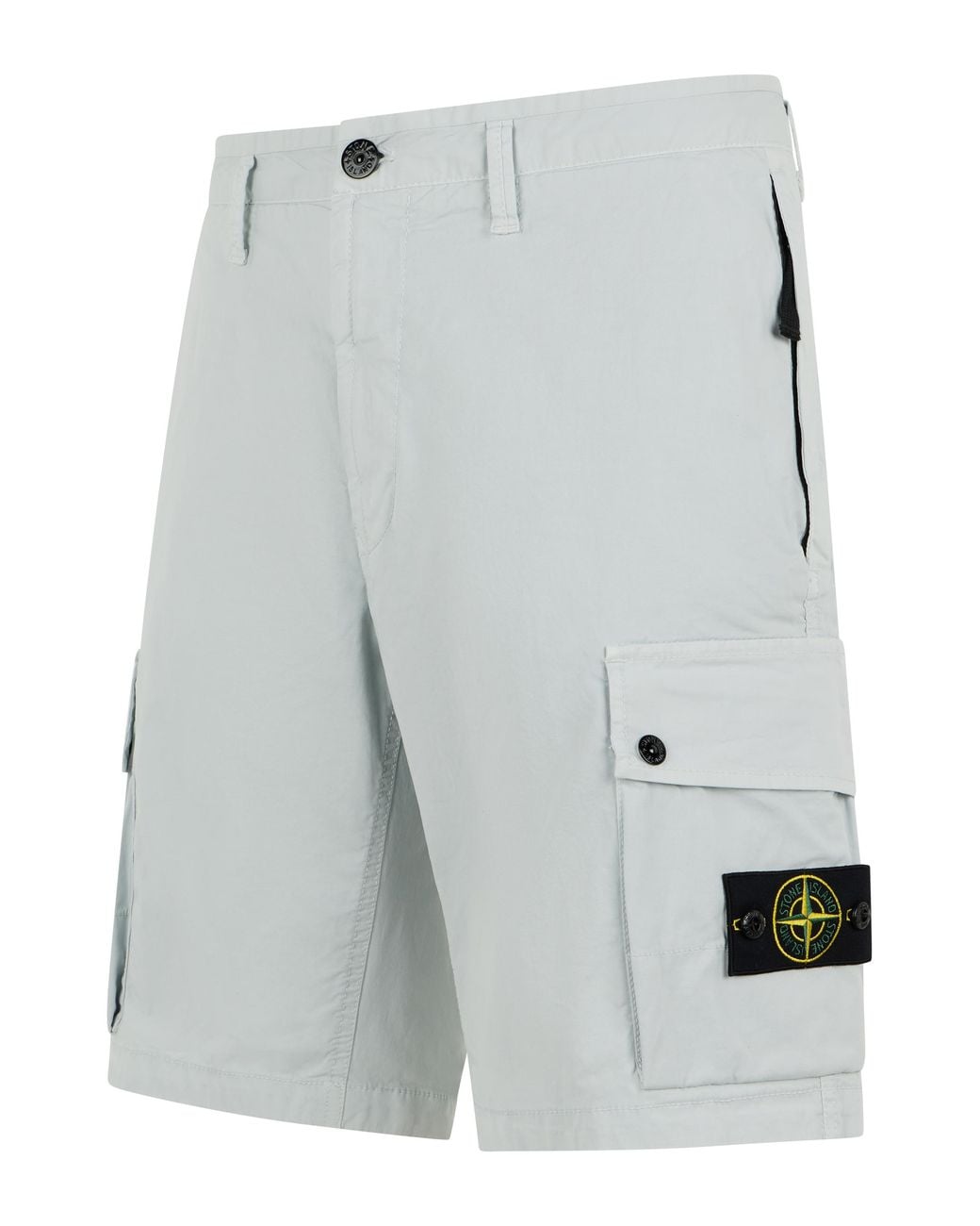 Stone Island Gray Cotton Cargo Bermuda for men