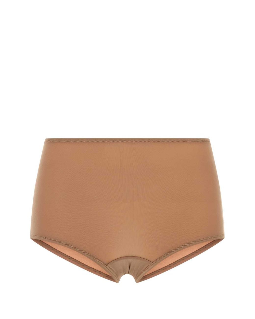 Skims Brown Sienna Stretch Cotton Mini Boy Shorts