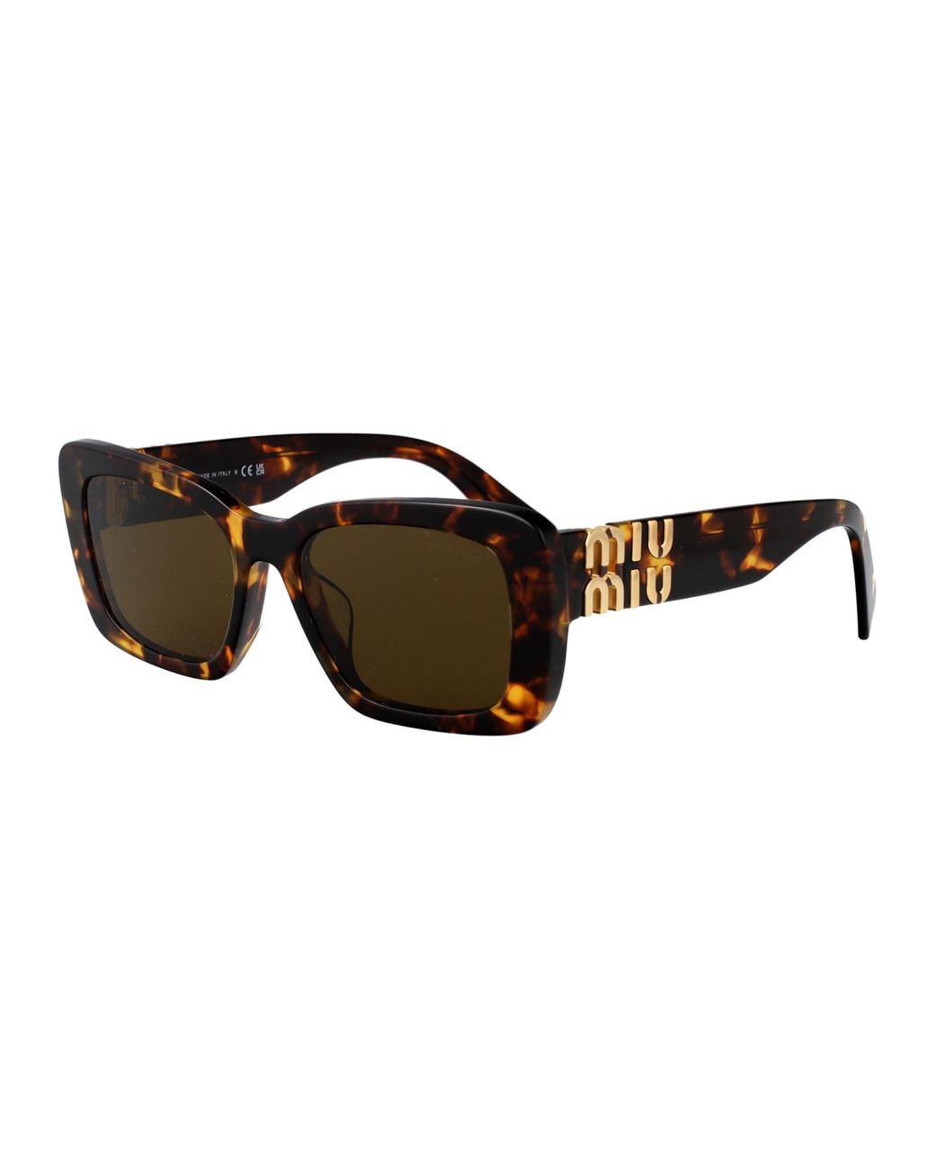 Miu Miu Brown Acetate Sunglasses