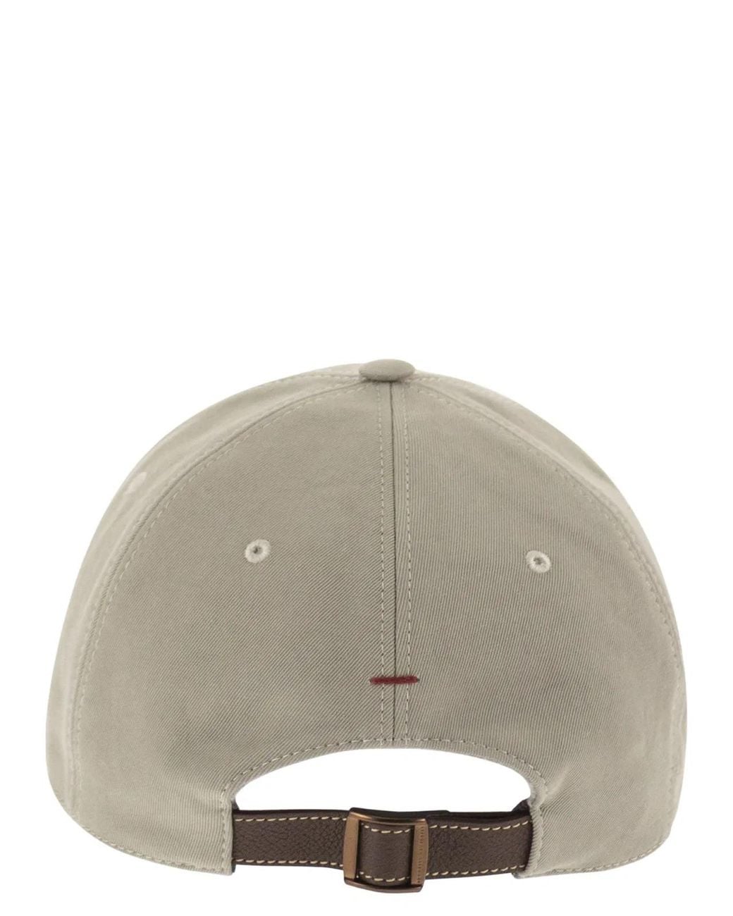 Brunello Cucinelli Gray Baseball Cap for men