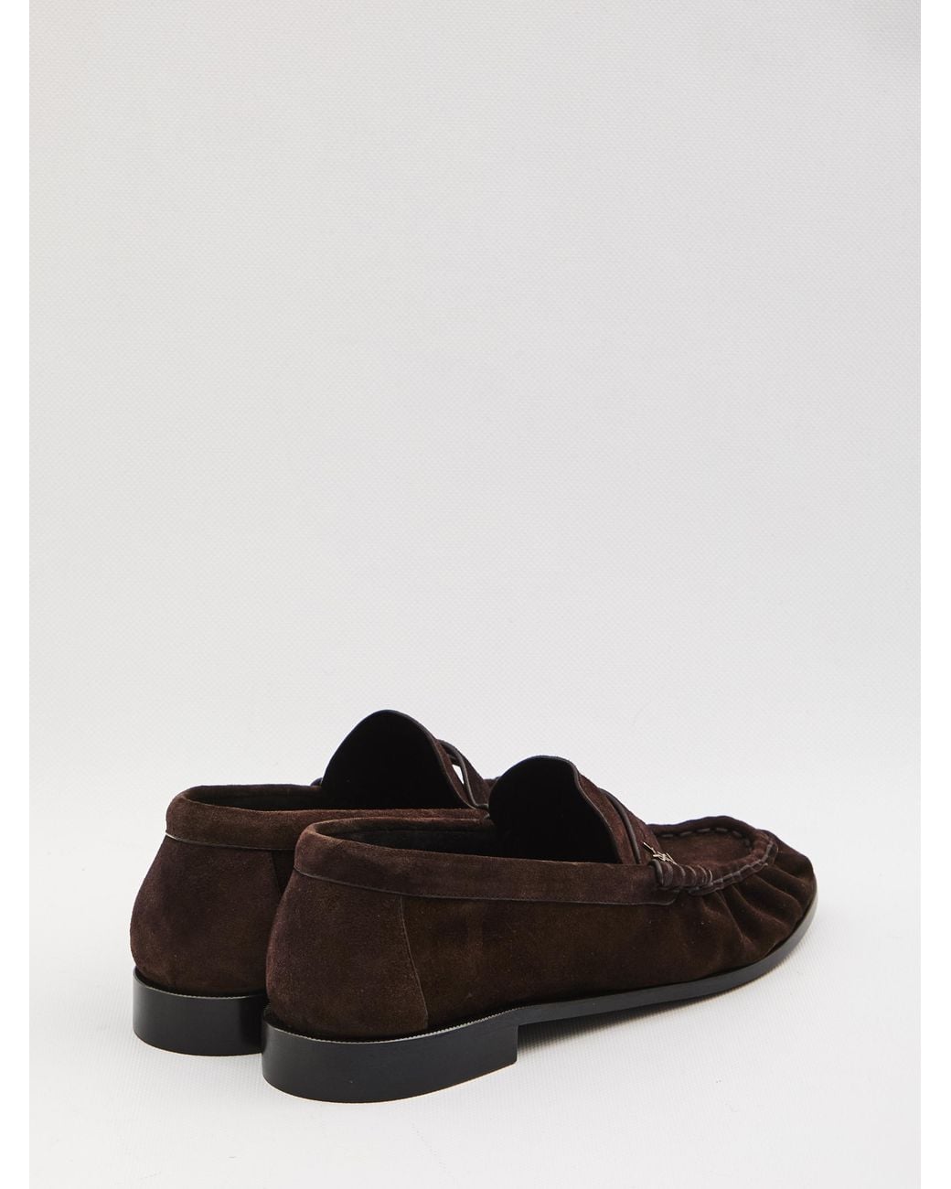 Saint Laurent White Testa Di Moro Suede Leather Le Loafer Loafers