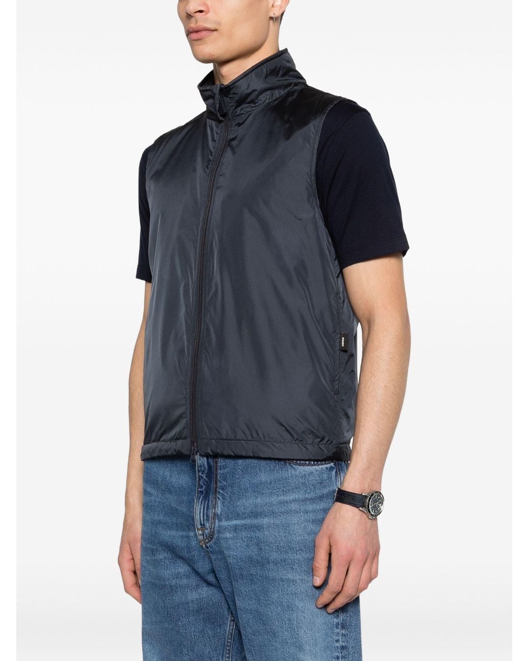 Aspesi Blue Gilet Vernes for men