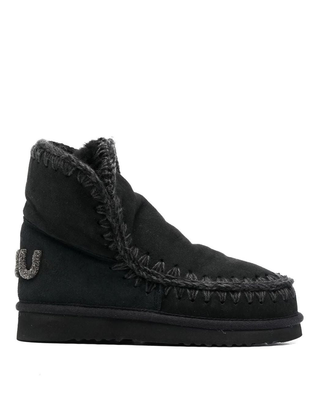 Mou Black Eskimo 18 Glitter Logo Boots