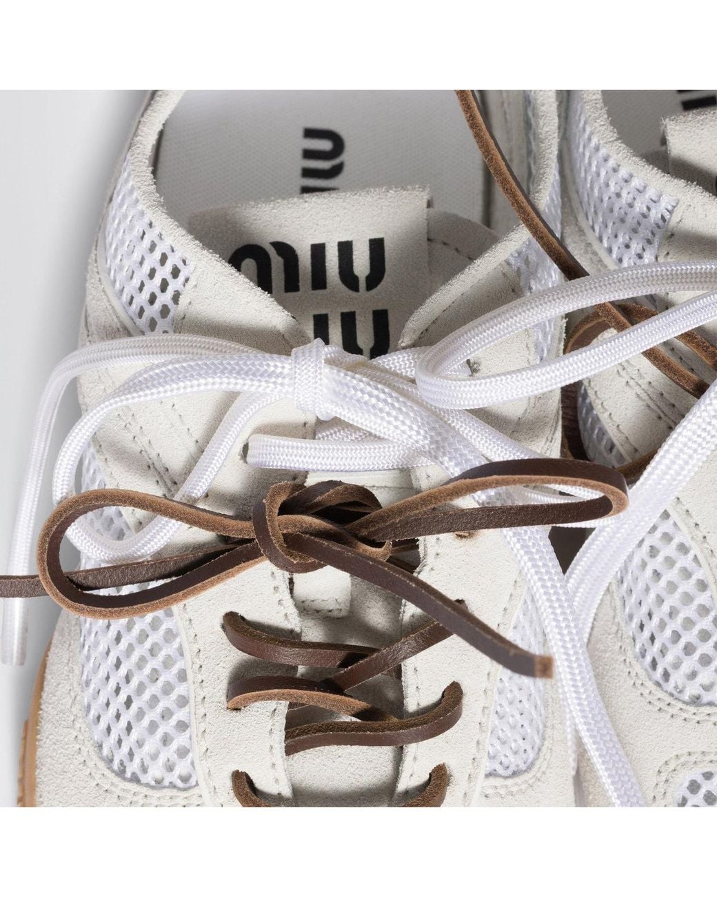 Miu Miu White Gymnasium Sneakers