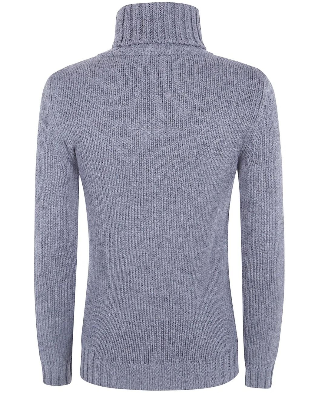 Base London Blue Turtle Neck Sweater