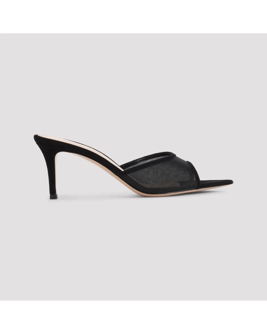 Gianvito Rossi Black Elle 70 Mules