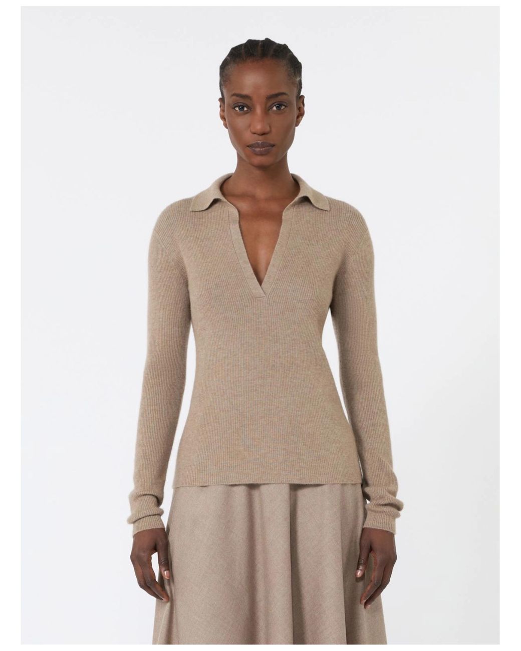 Max Mara Natural Mxmangel Polo Sweater