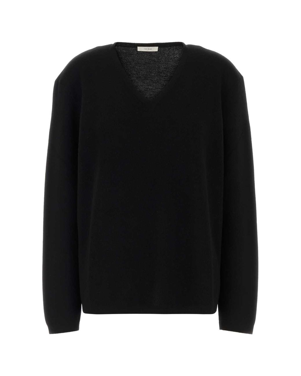 The Row Black Purin 100% Goat Cashmere Top
