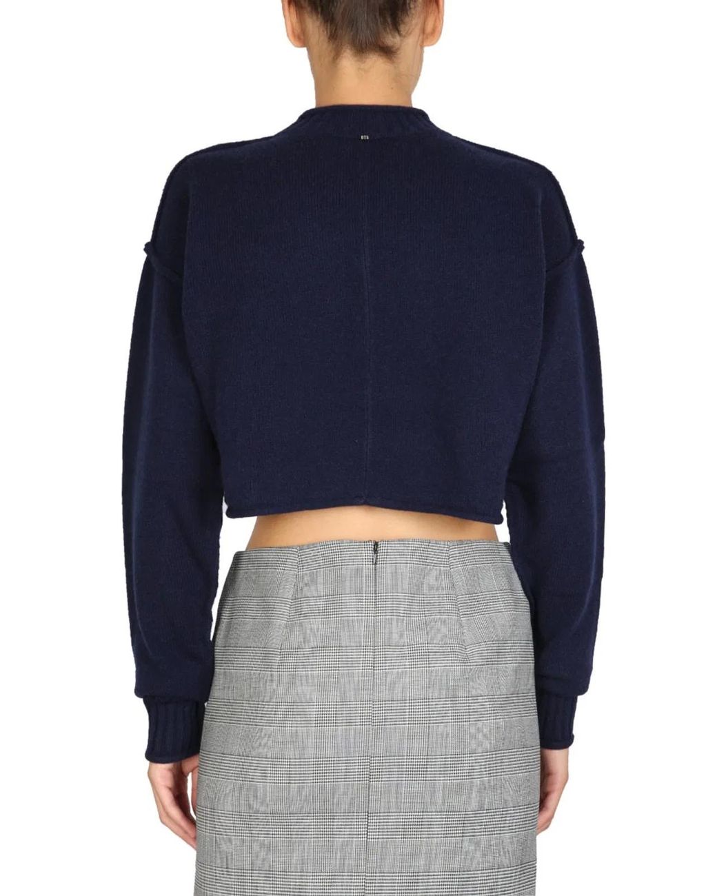 Max Mara Blue Wool And Cashmere Crew Neck Sweater