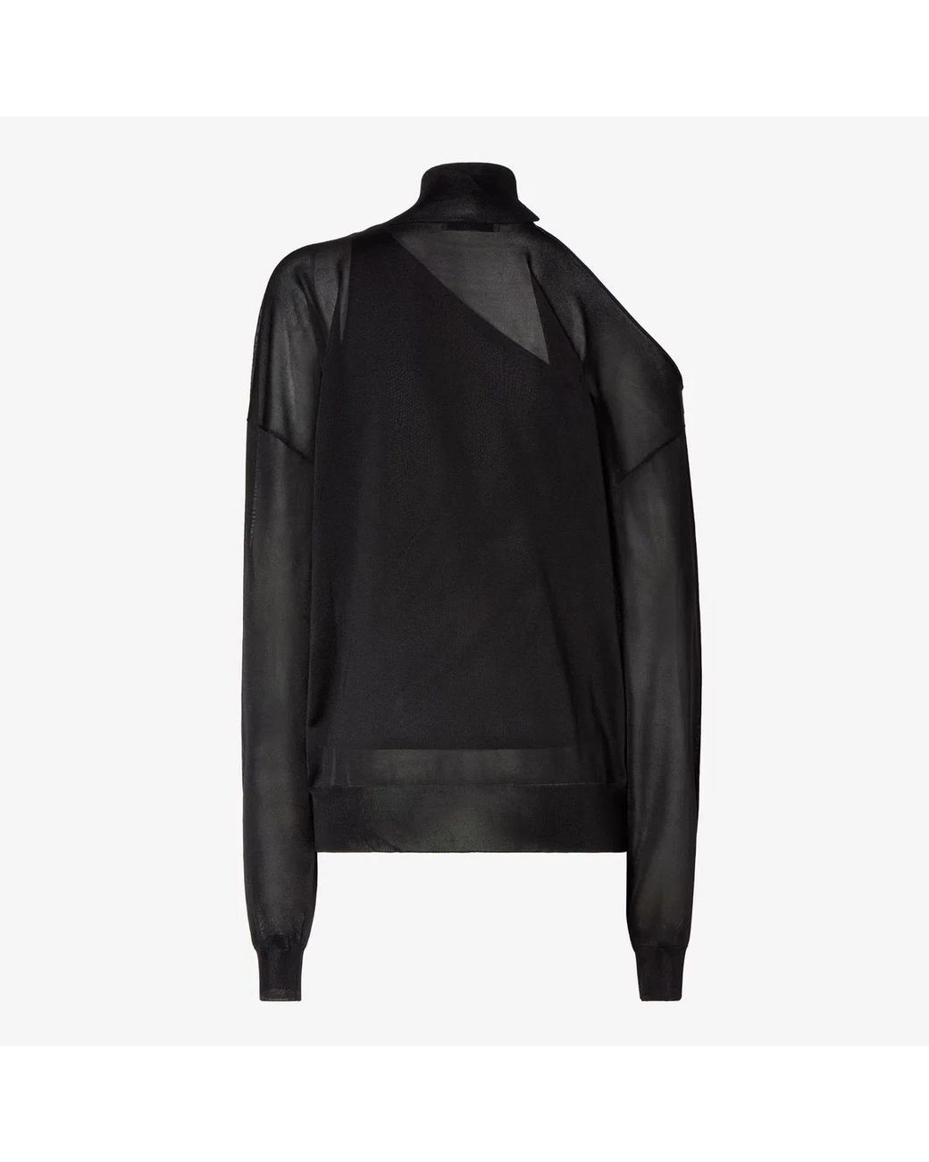 Fendi Black Pull Silk Organza