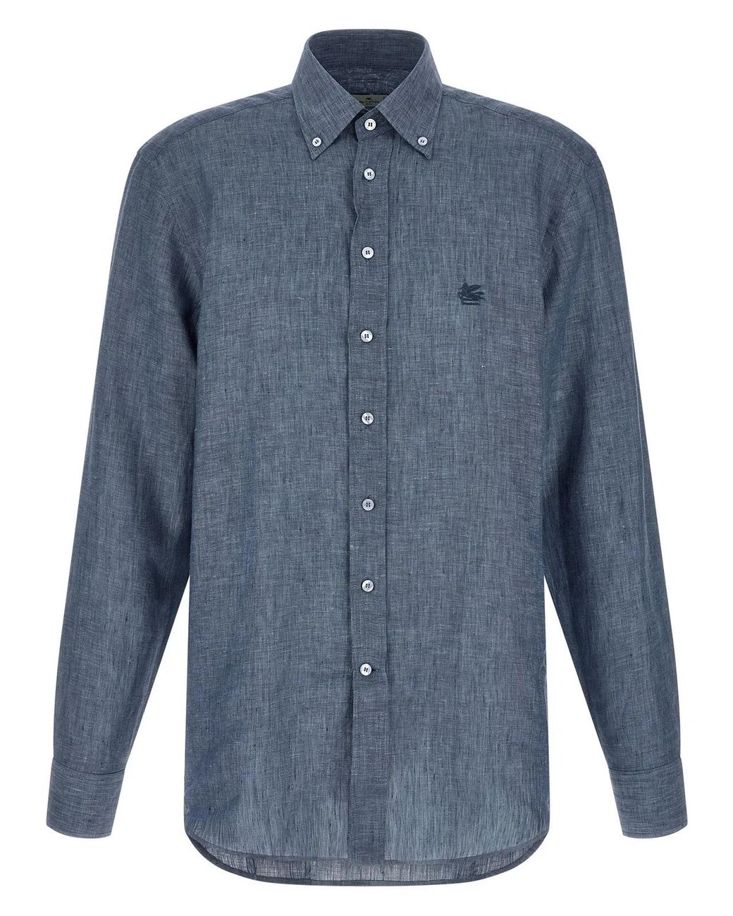 Etro Blue Linen Shirt for men