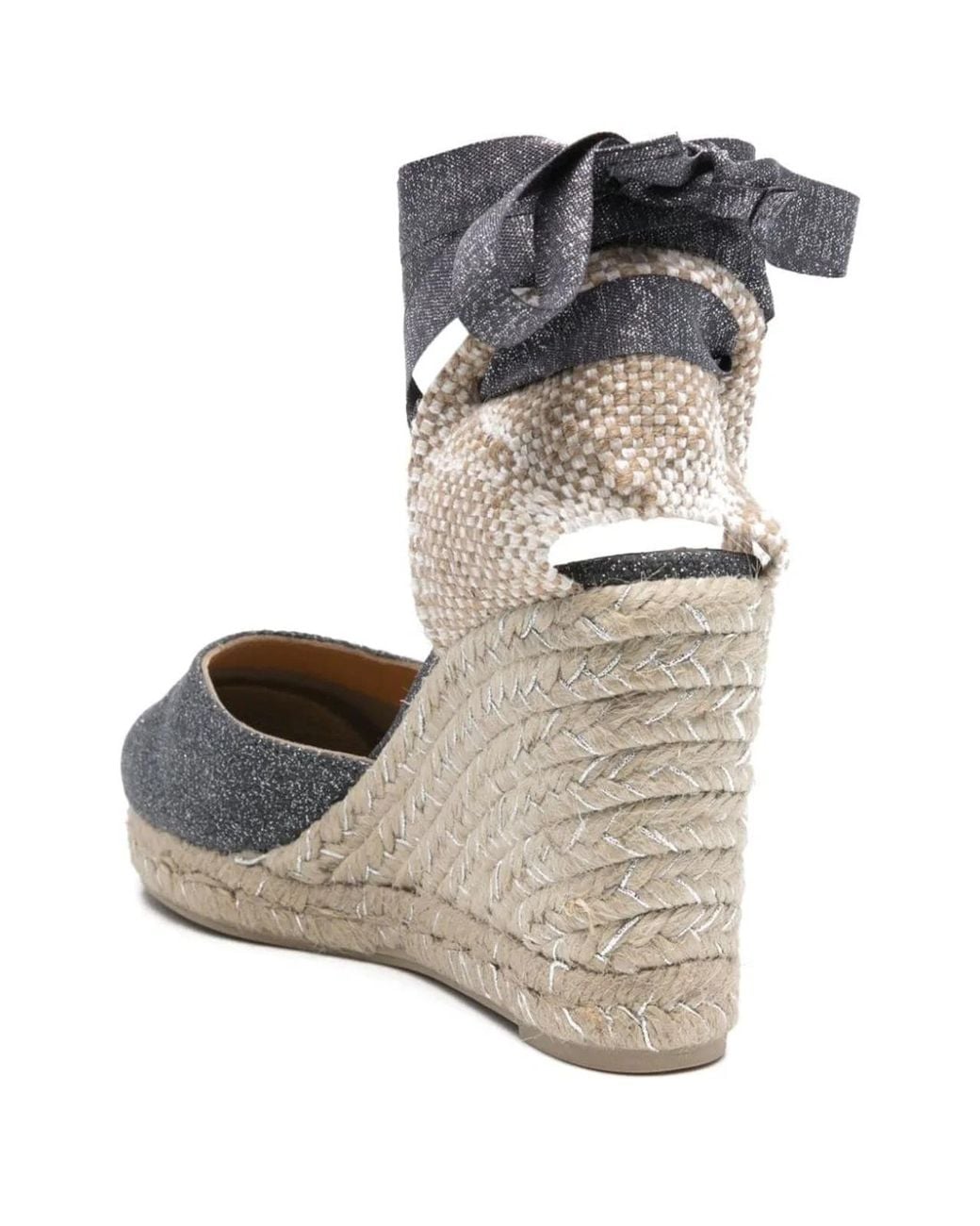 Castaner Gray Castañer Carina Raffia Wedge Espadrilles