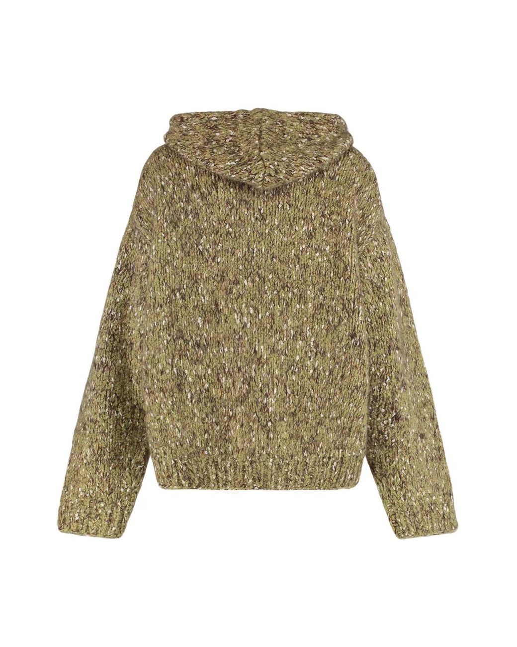 Miu Miu Green Sweatshirt With Zipper And Hood