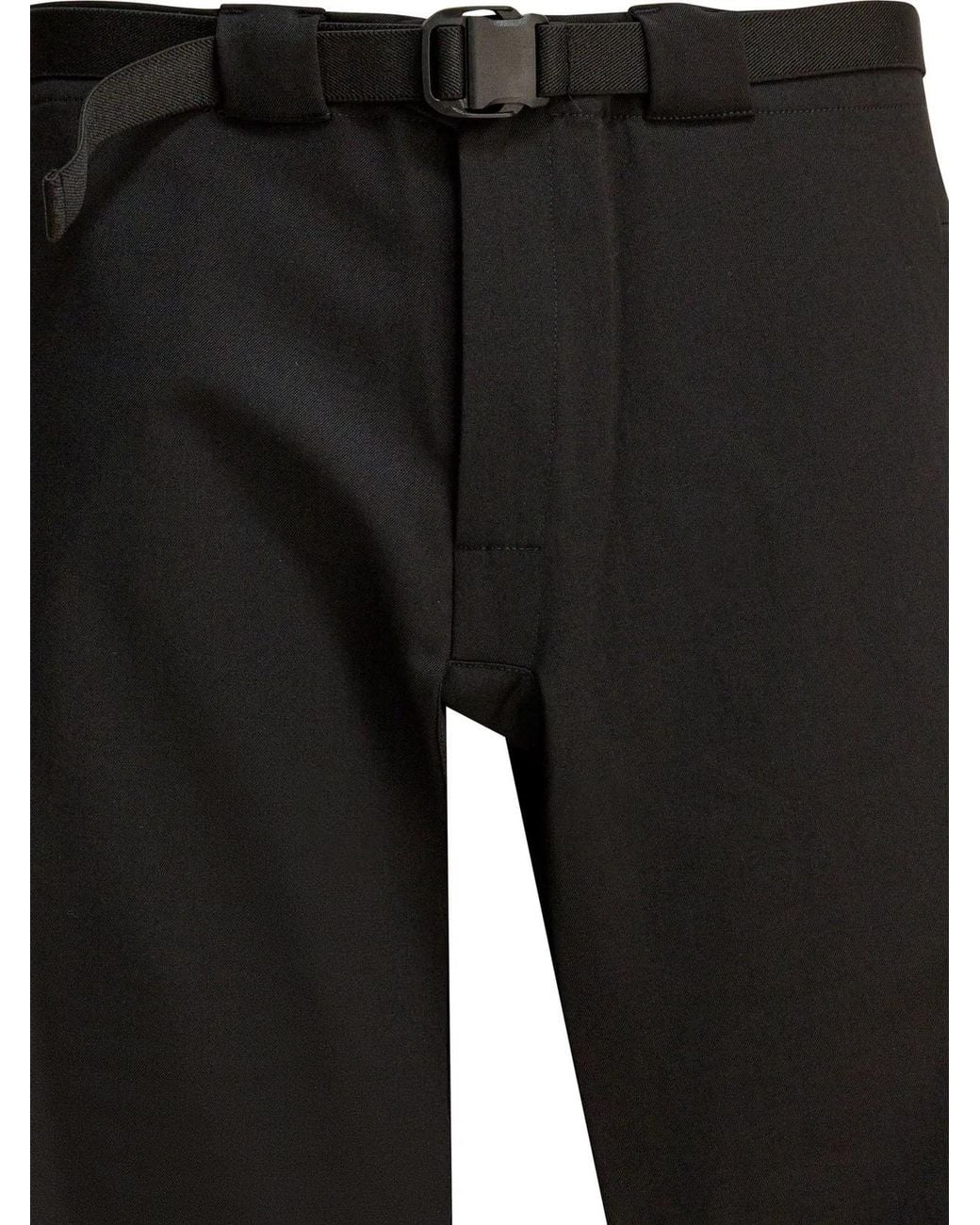GR10K Black Wool Blend Trousers for men