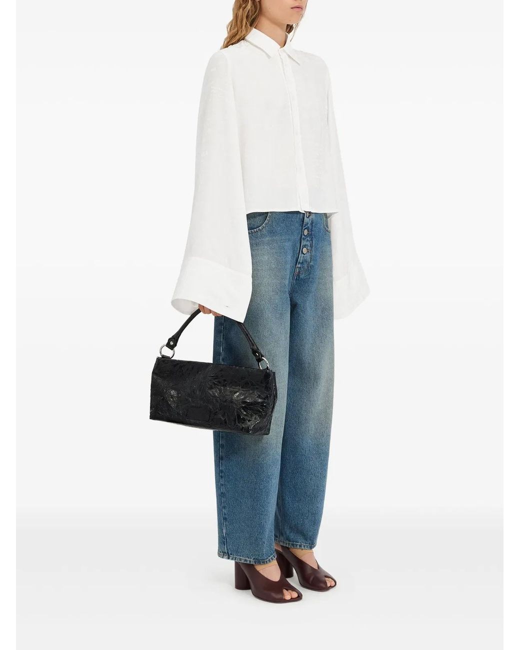 MM6 by Maison Margiela White Long-Sleeved Shirt