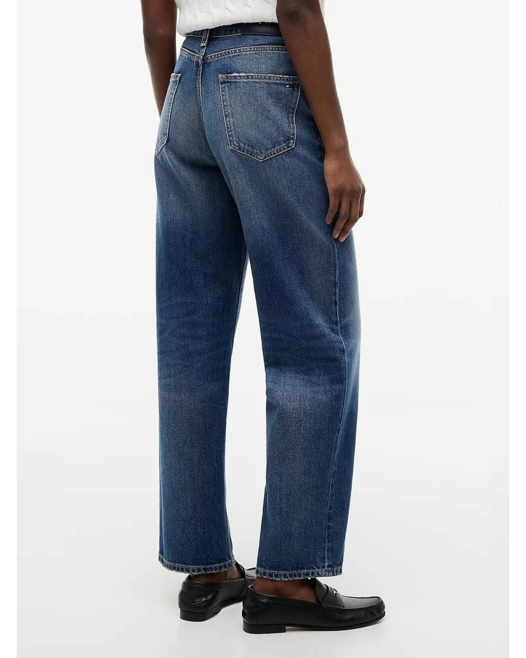 Tommy Hilfiger Blue Tapered Cam Hw Ankle Jeans