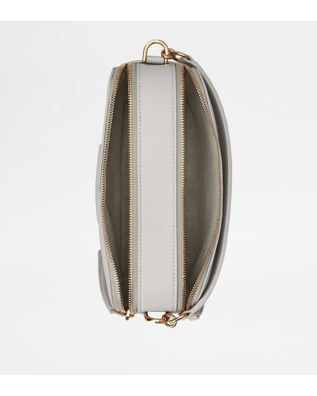 Tod's Gray Leather Mini Crossbody Handbag For Ss24