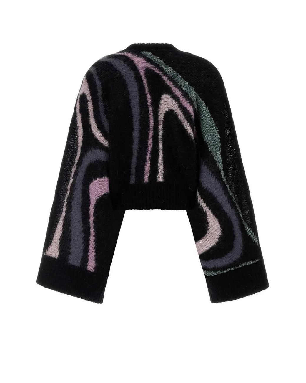 Emilio Pucci Black Wool Printed Sweater