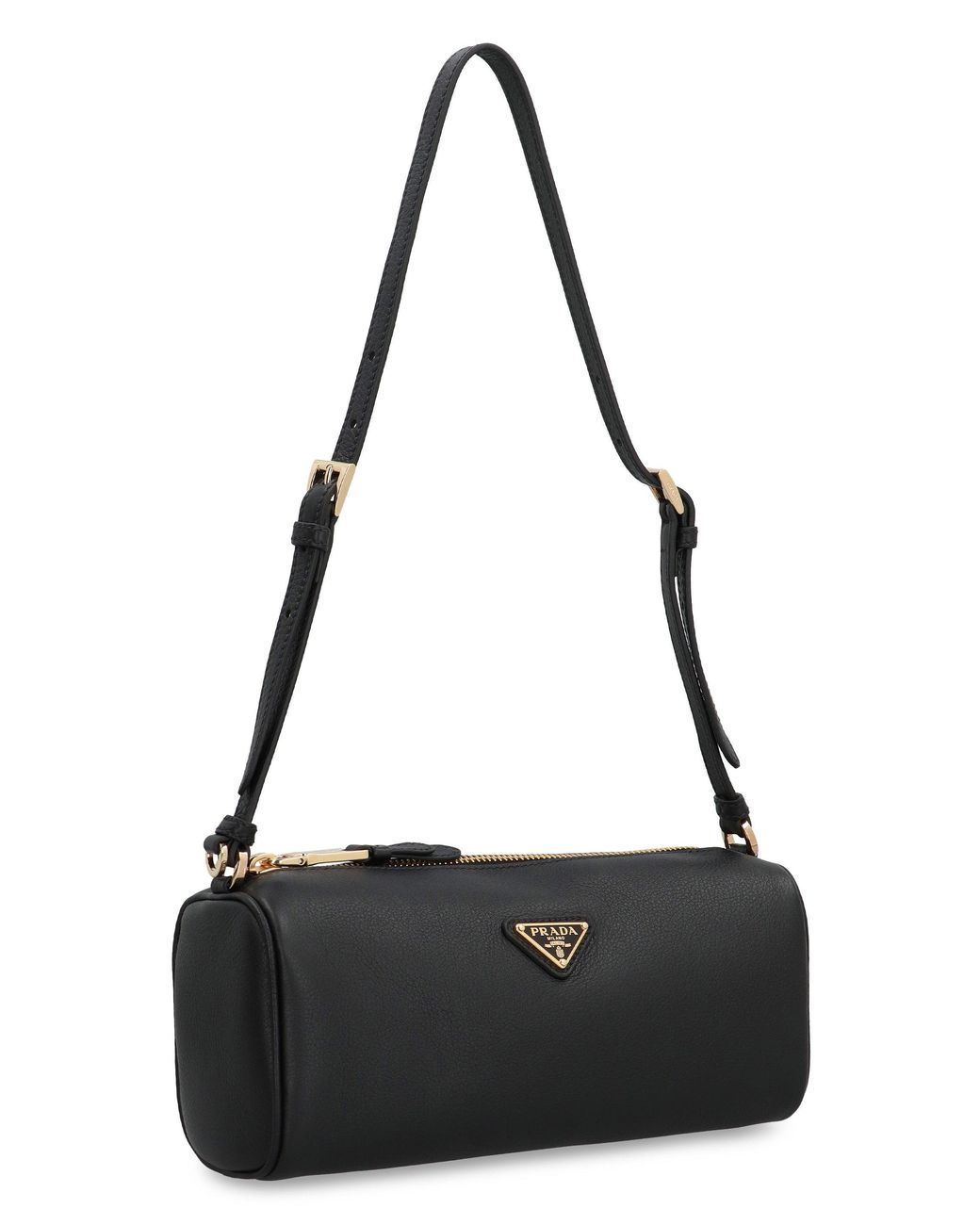 Prada Black Logo Leather Crossbody