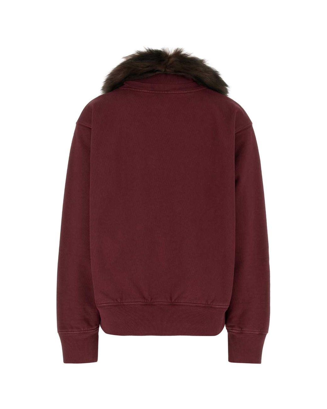 Prada Red Burgundy Cotton Sweatshirt