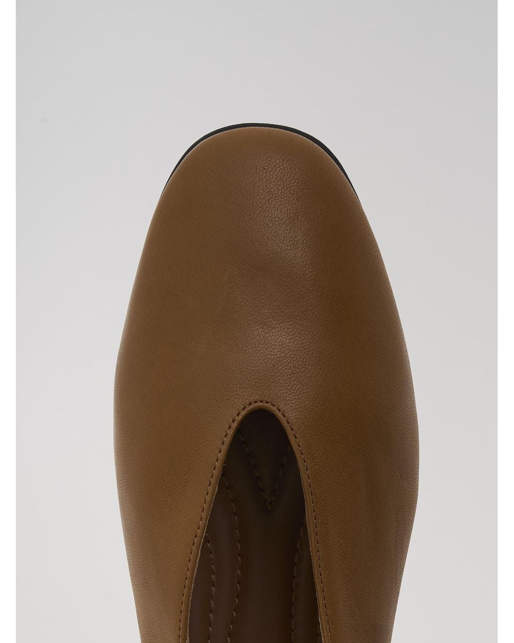 Poeve Brown Leather Ballet Flat