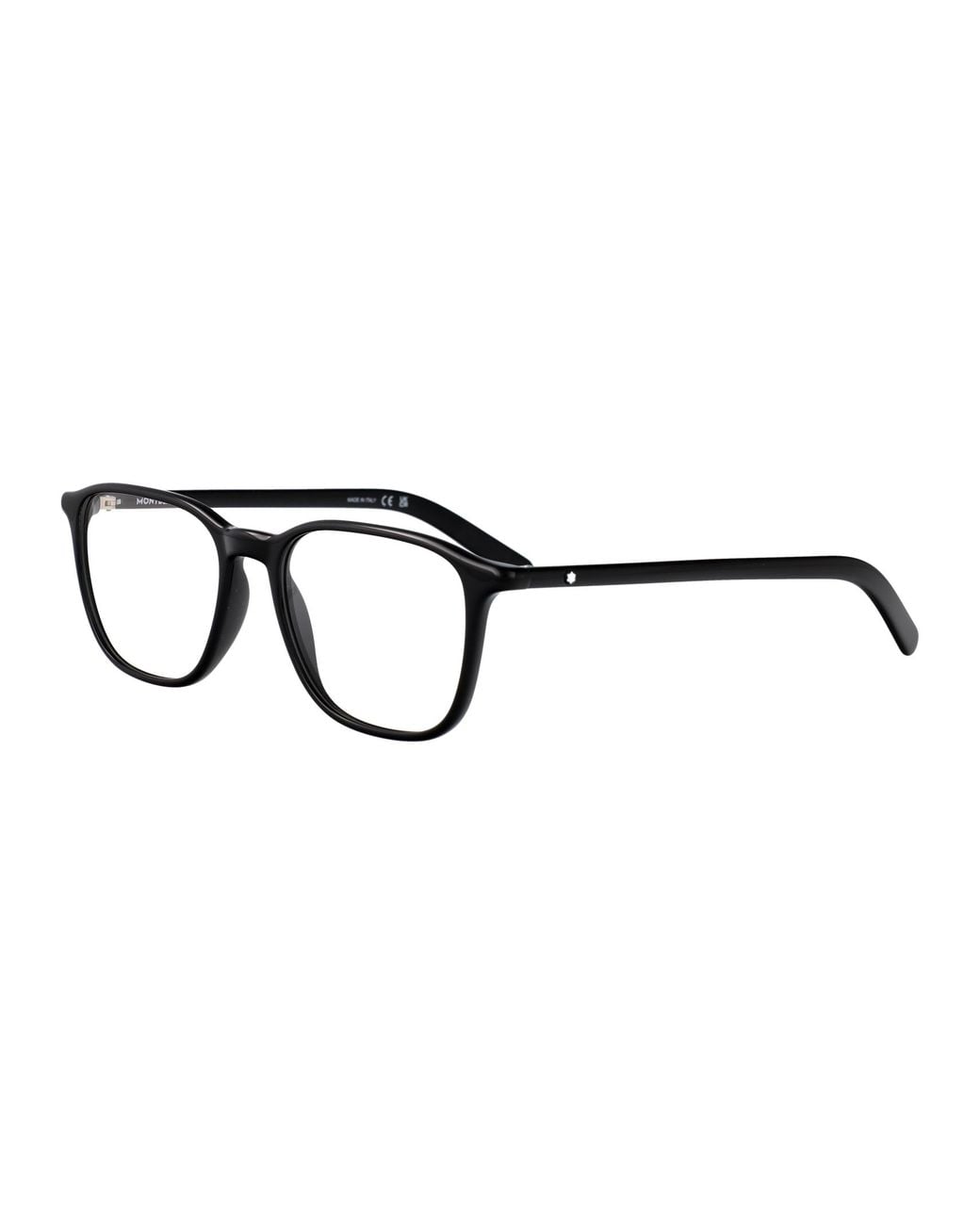 Montblanc Black Transparent Recycled Injected Acetate Glasses