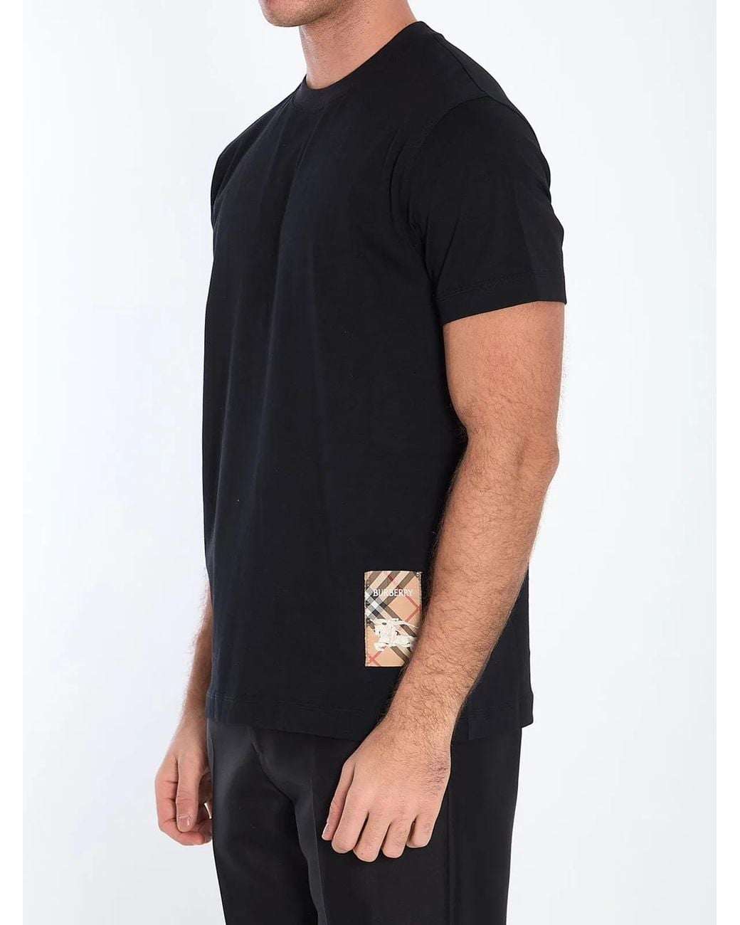 Burberry Black 100% Cotton T-Shirt for men