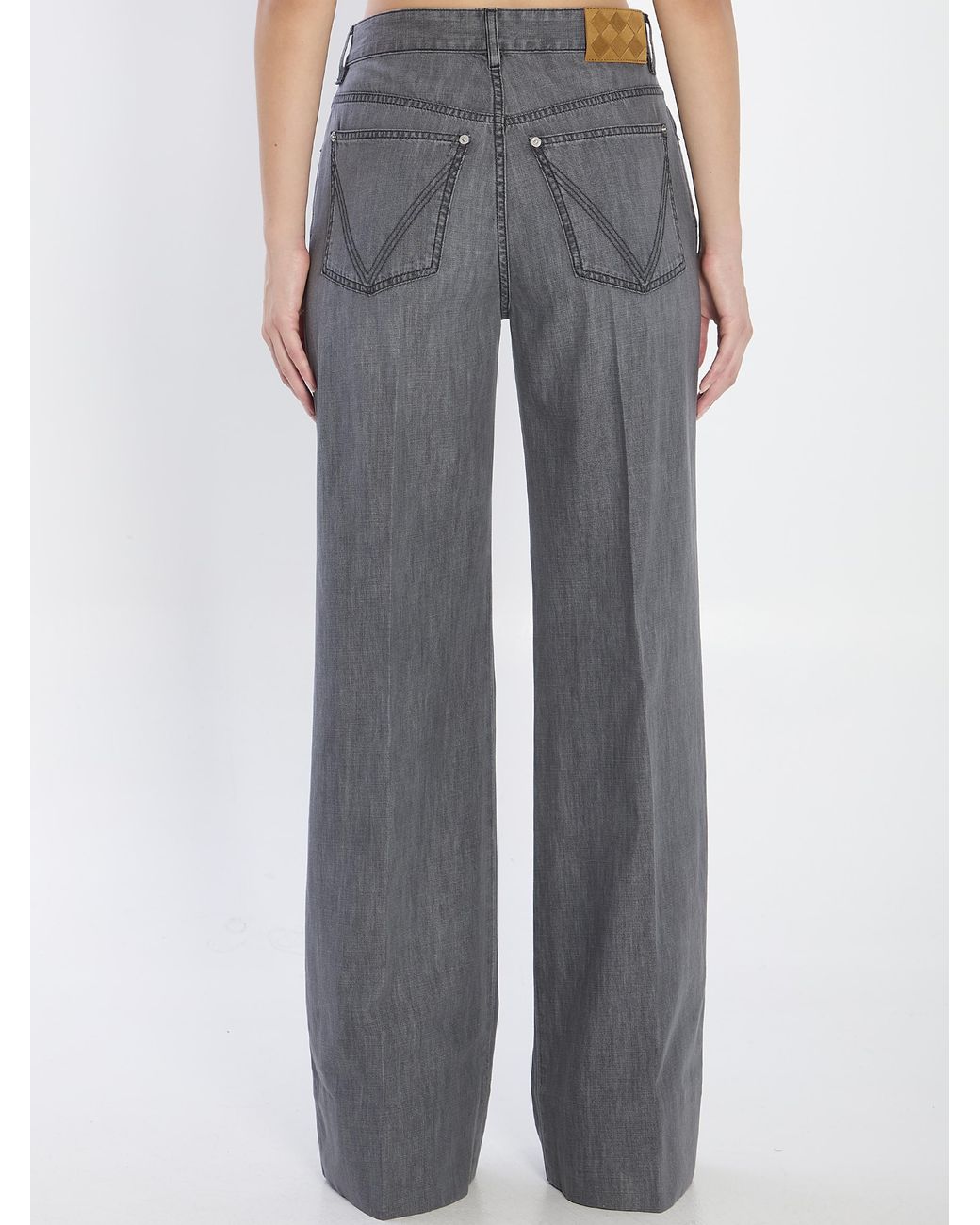 Bottega Veneta Gray Denim Palazzo Jeans