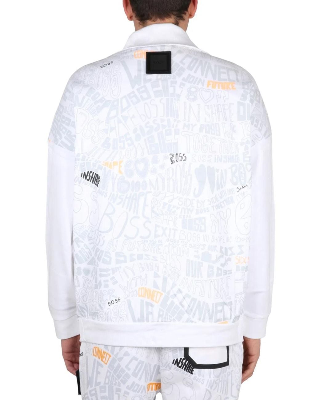 Boss White Sweatshirt With Logo for men