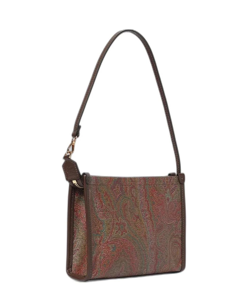 Etro Brown Arnica Cotton Shoulder Bag