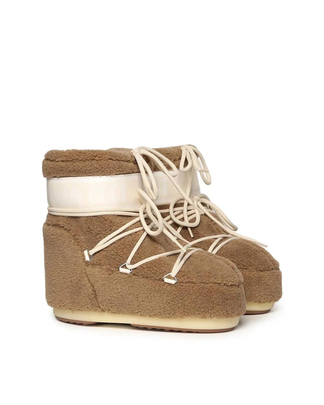 Moon Boot Natural Icon Low Fleece Teddy Snow Boots