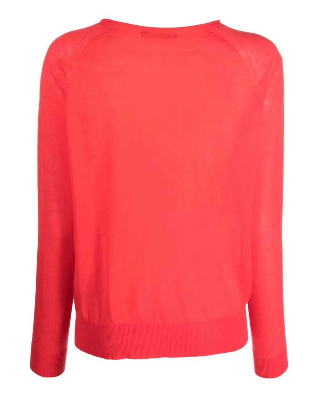 Nuur Red Boat Neck Sweater