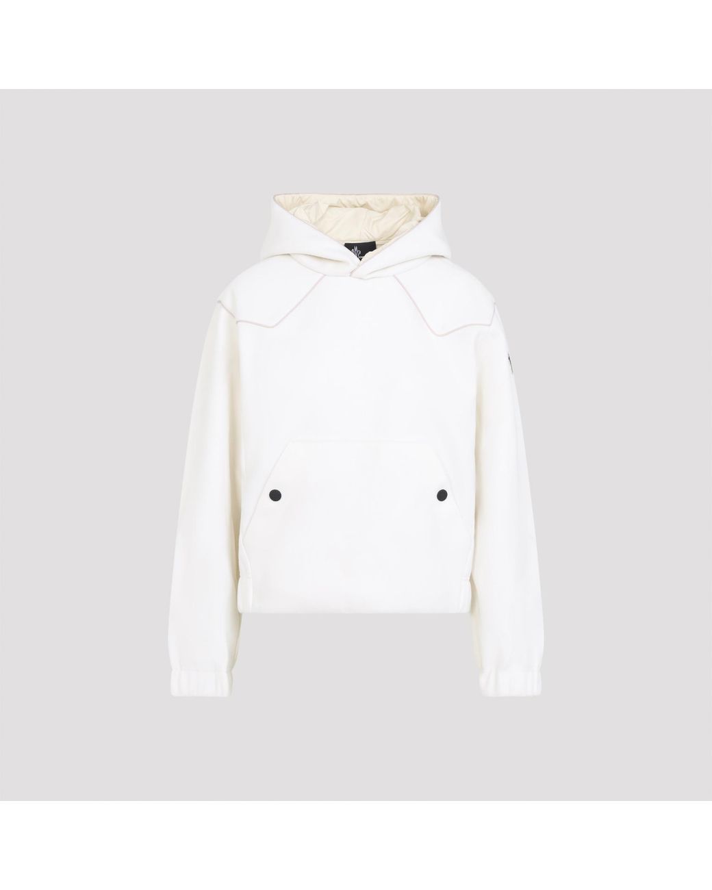 Moncler White Hoodie Sweater
