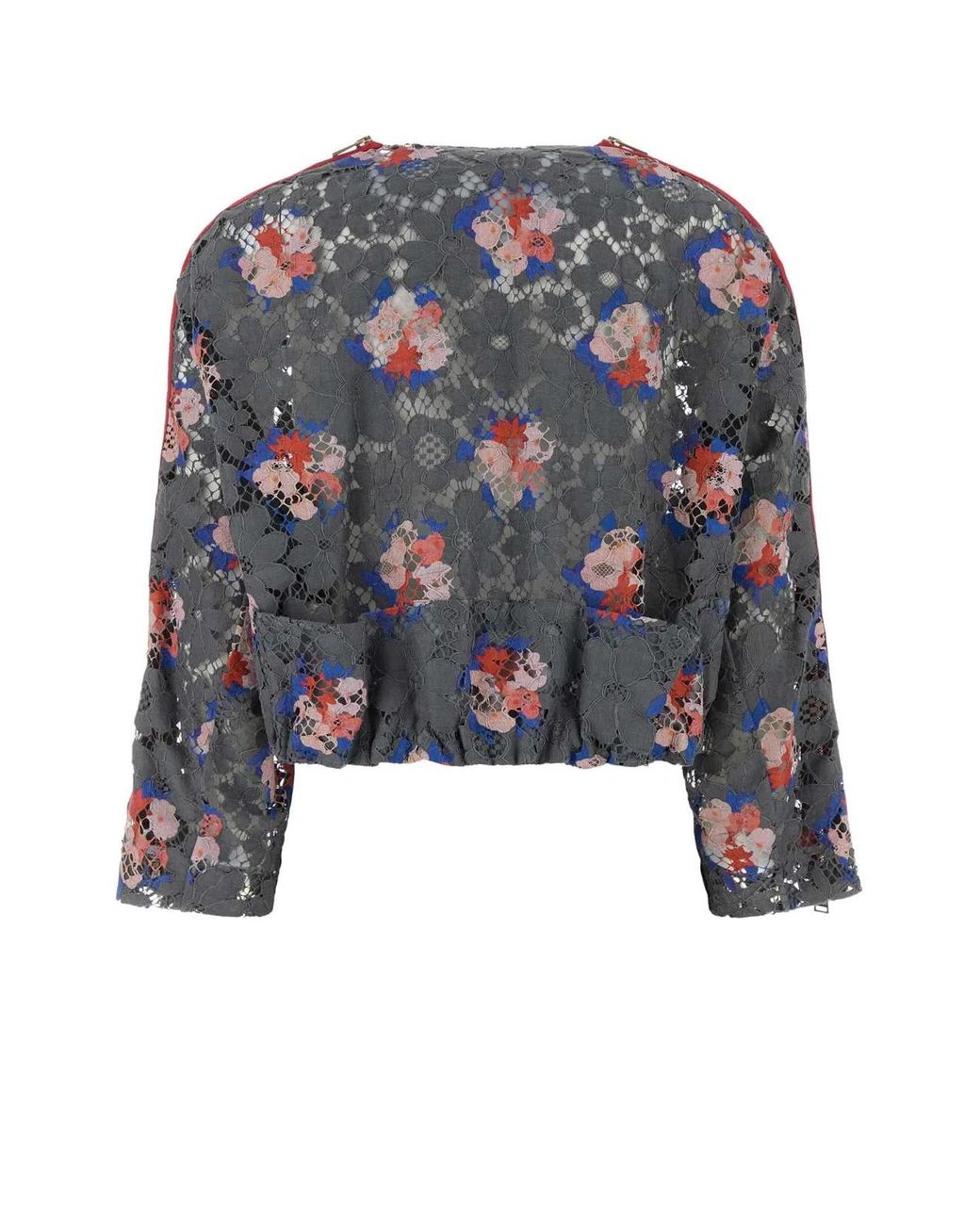 Fendi Blue Printed Lace Blazer