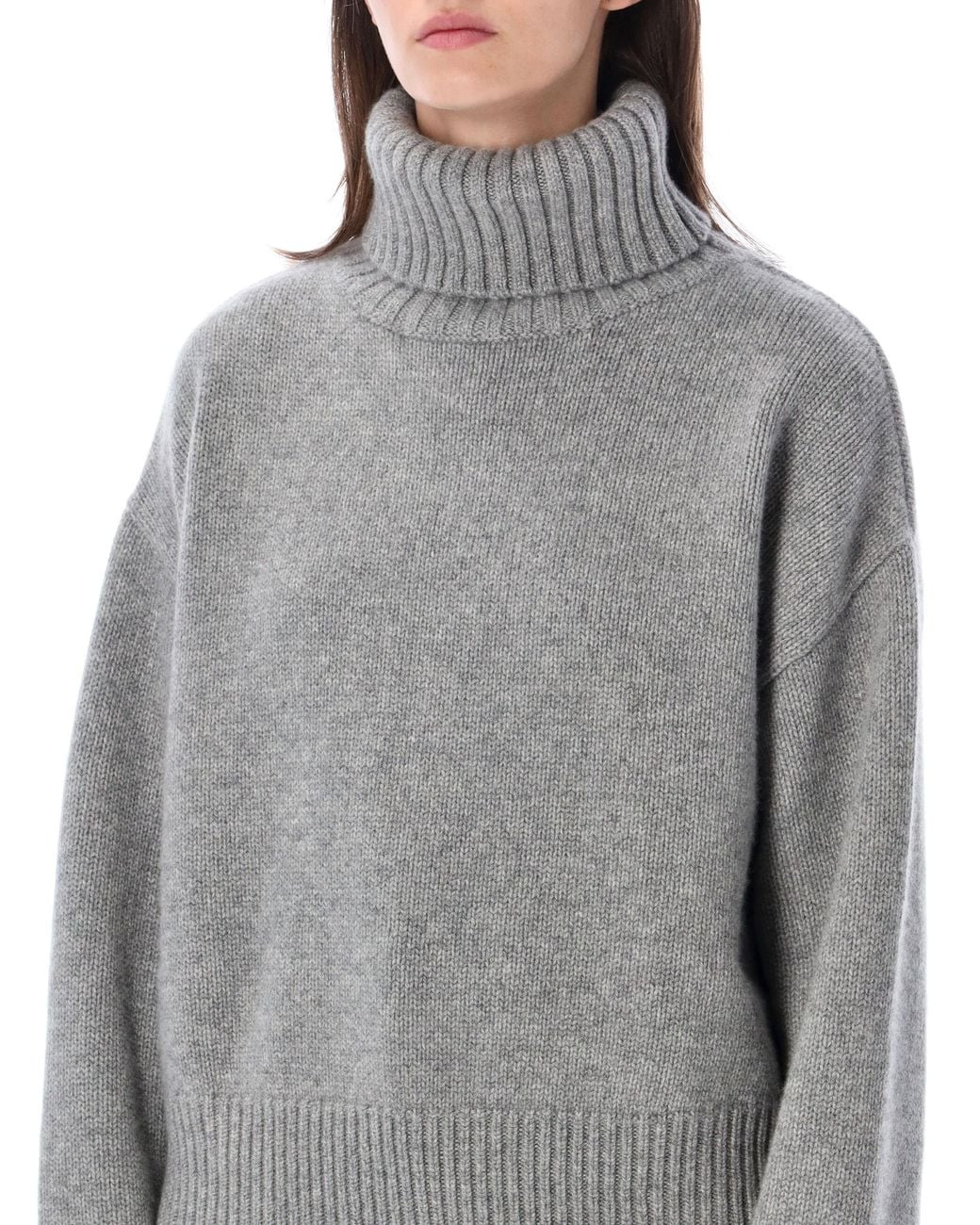 Extreme Cashmere Gray Crop Xtra High Neck