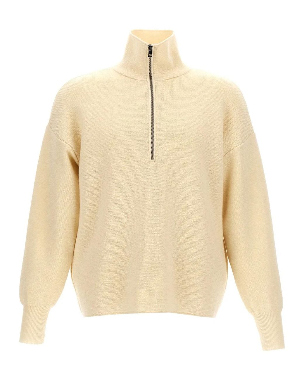 Ma'ry'ya Natural Half Zip Sweater for men