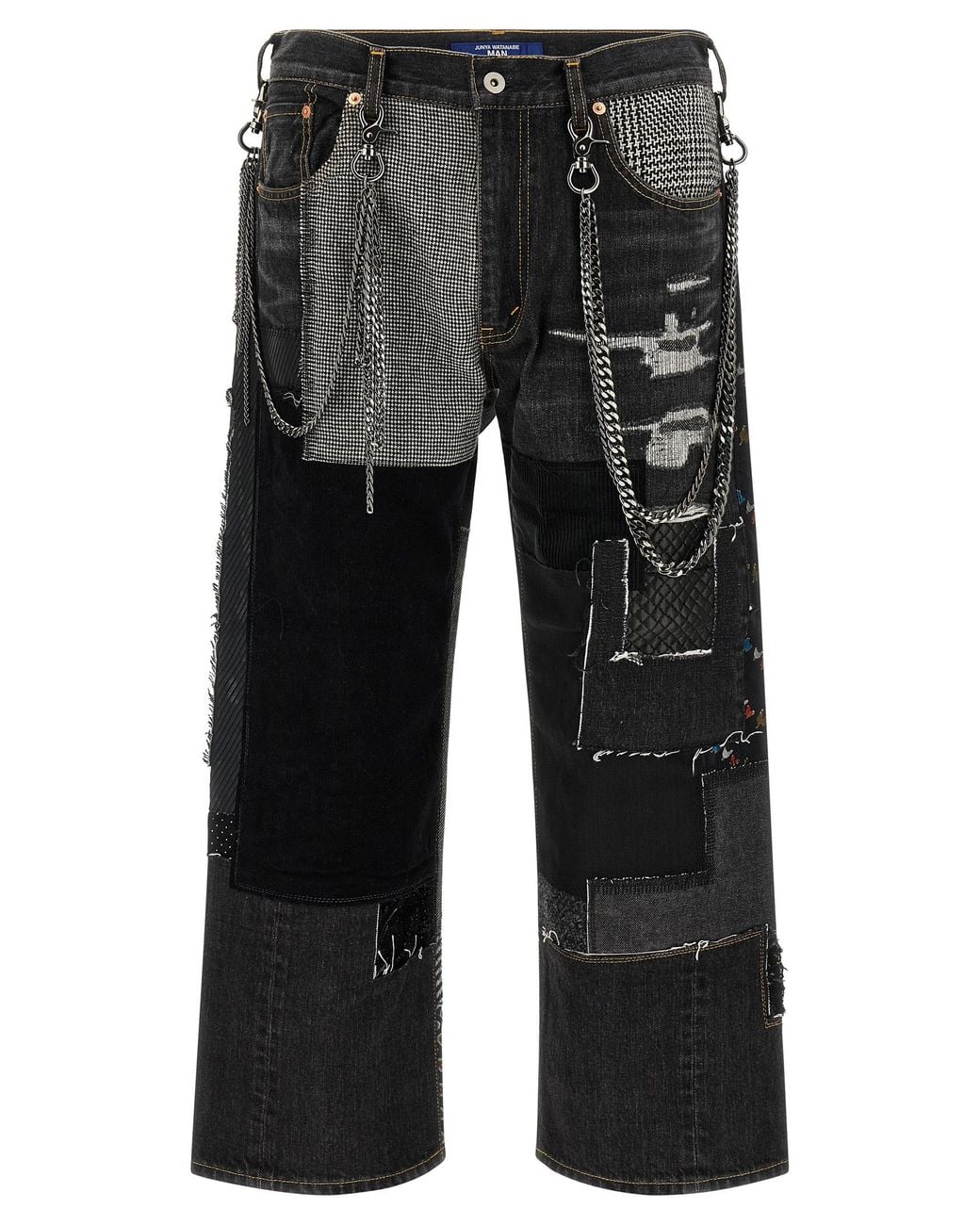 Junya Watanabe Gray Patchwork Jeans for men