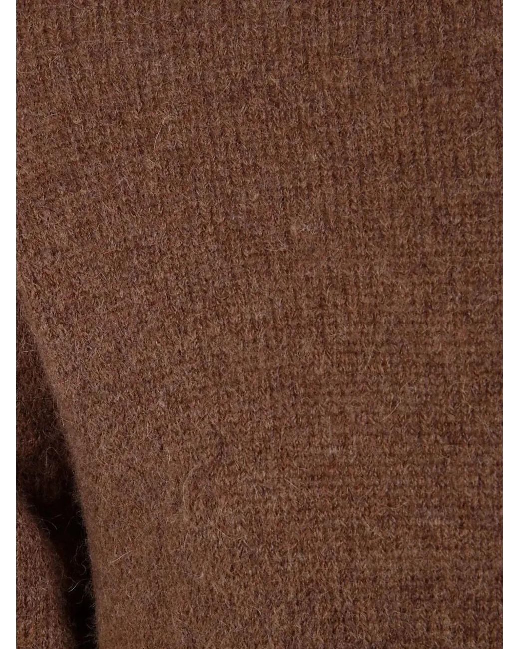 Nuur Brown Long Sleeves Swg Round Neck Sweater for men