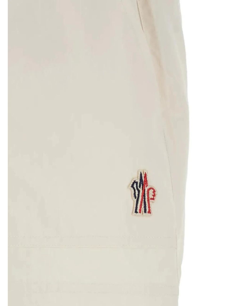 Moncler White Shorts With Drawstring