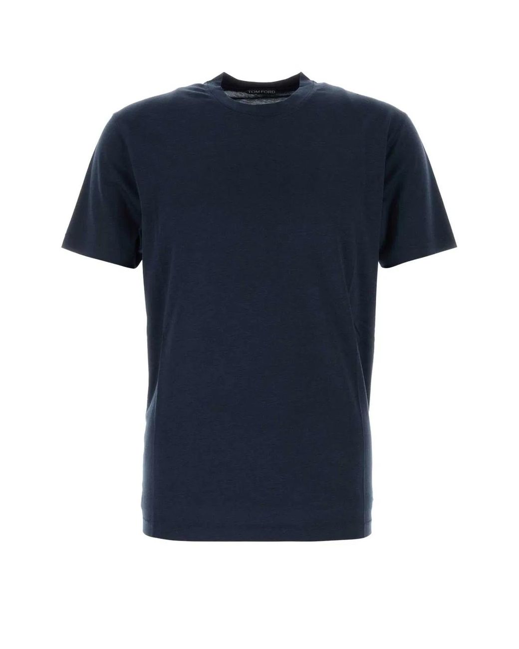 Tom Ford Blue Dark Lyocell Blend T-Shirt for men