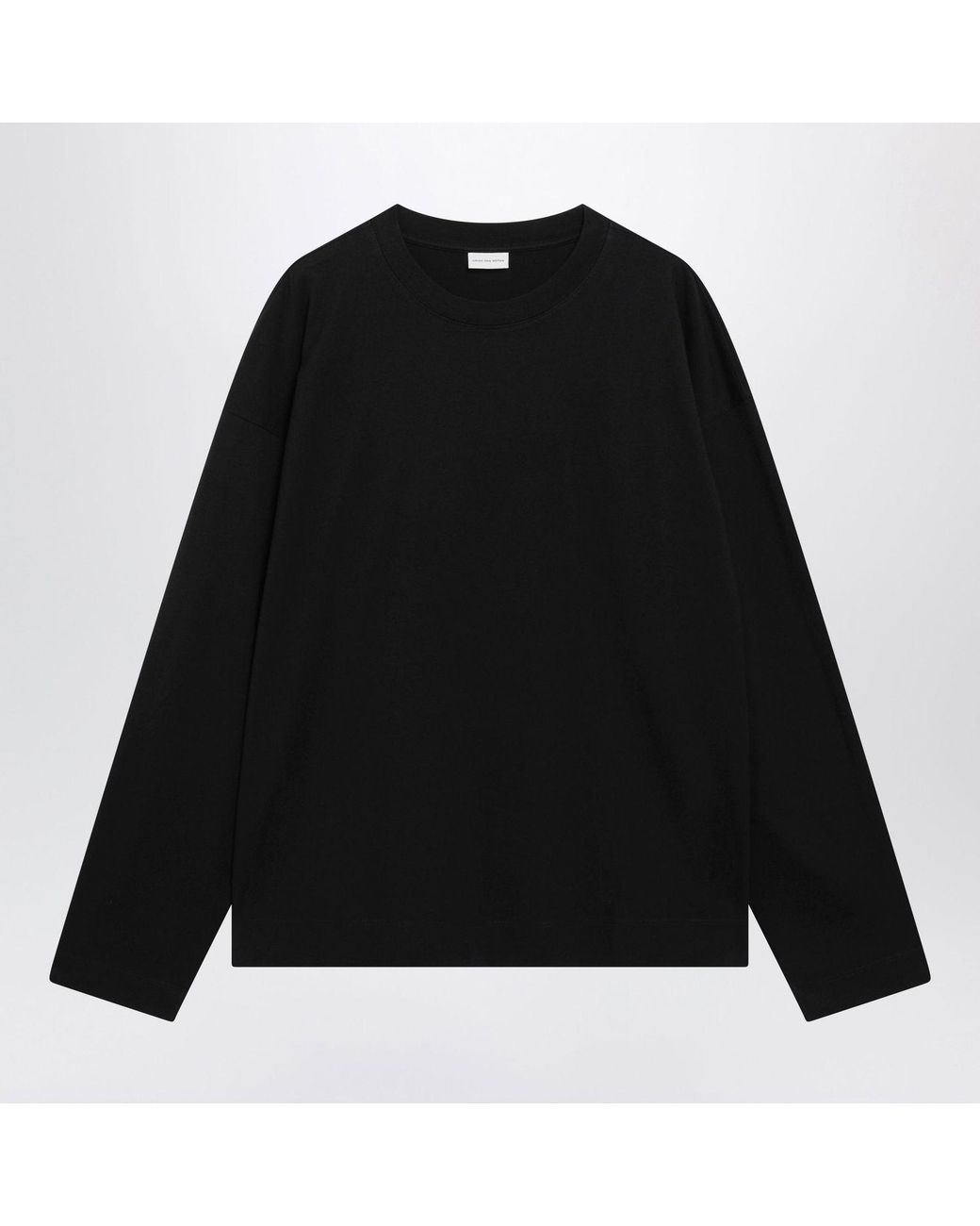Dries Van Noten Black Longsleeve Cotton Tshirt for men
