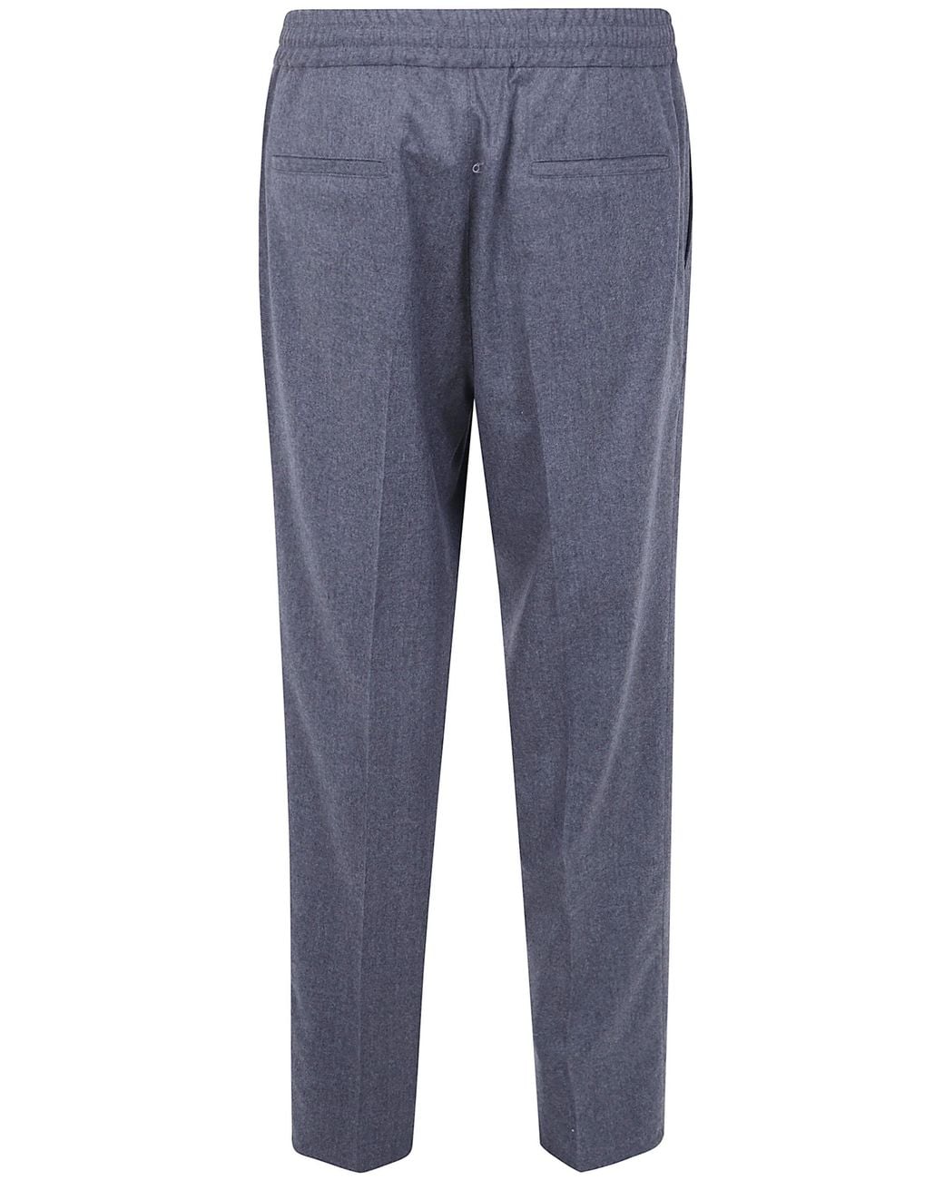 Brunello Cucinelli Blue Virgin Wool Pants for men