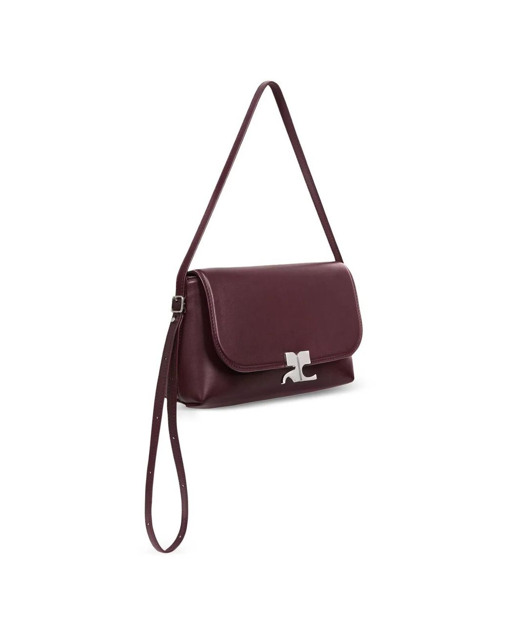 Courreges Purple Icotype Shoulder Bag Burgundy