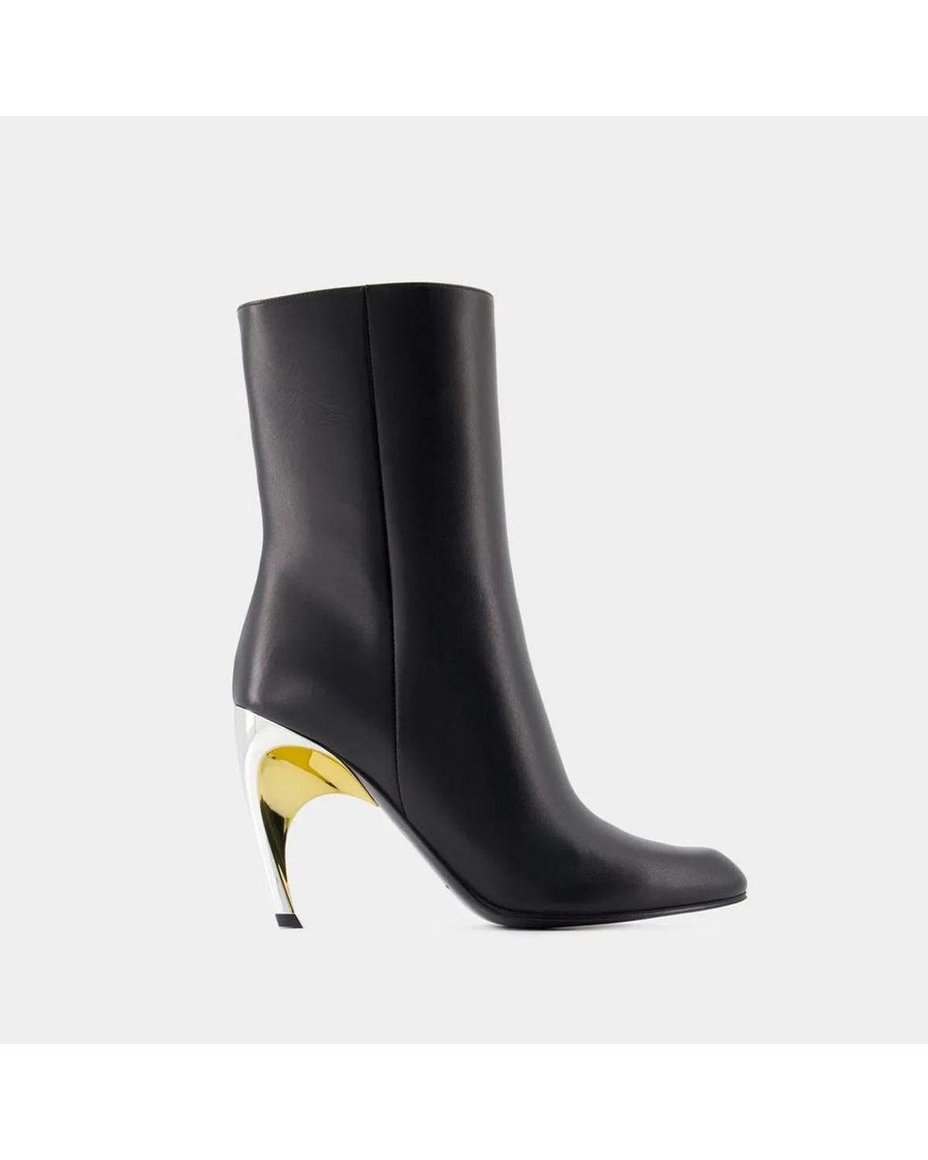 McQueen Black Seal Ankle Boots