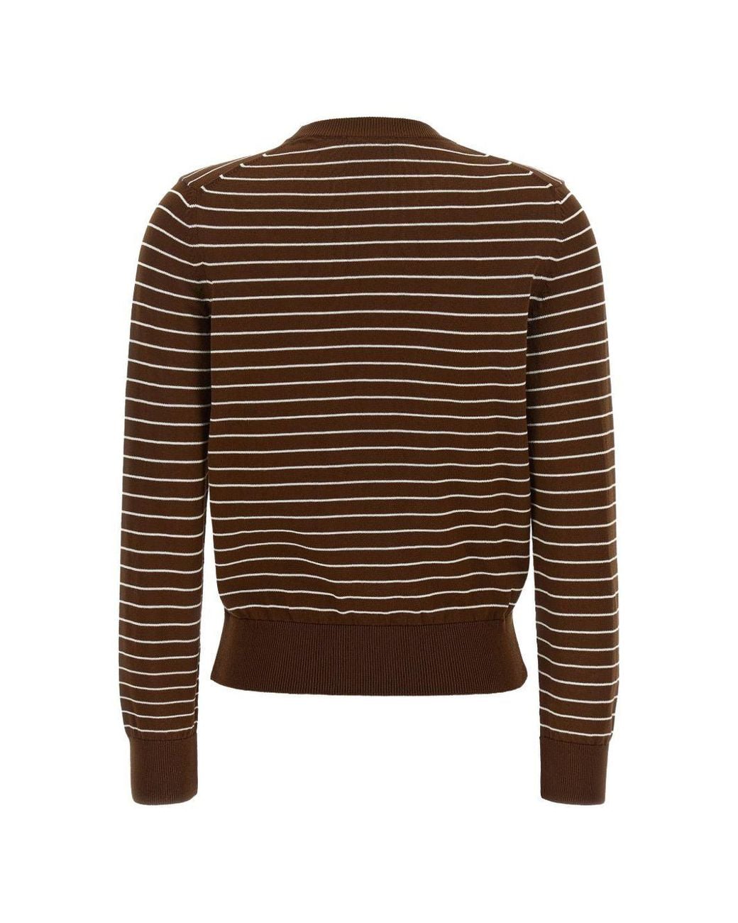 A.P.C. Brown Ecru Cotton Sweater