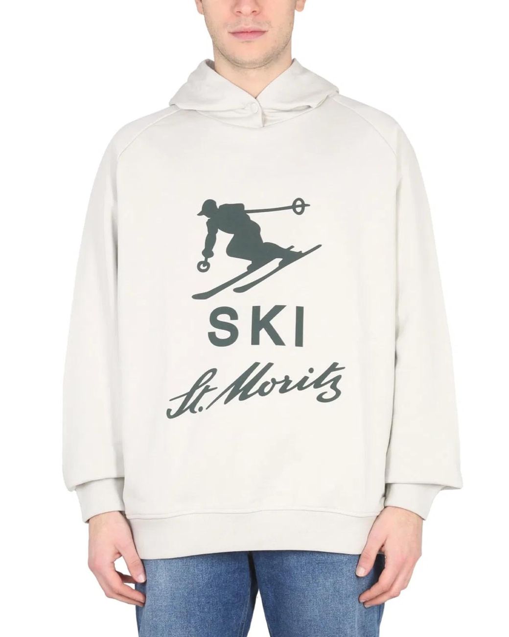 bally curling White Sweatshirt With Print for men