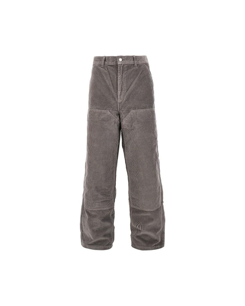 mfpen Gray Corduroy Double Knee Pants for men